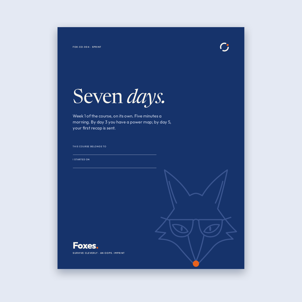 The 7-Day Fox Sprint lesson book cover