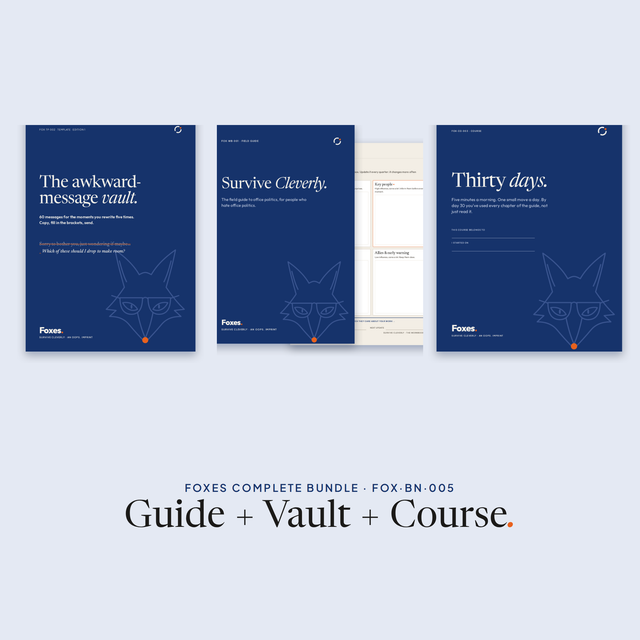 Foxes Complete Bundle: the field guide, the Awkward-Message Vault and the 30-Day Fox Course